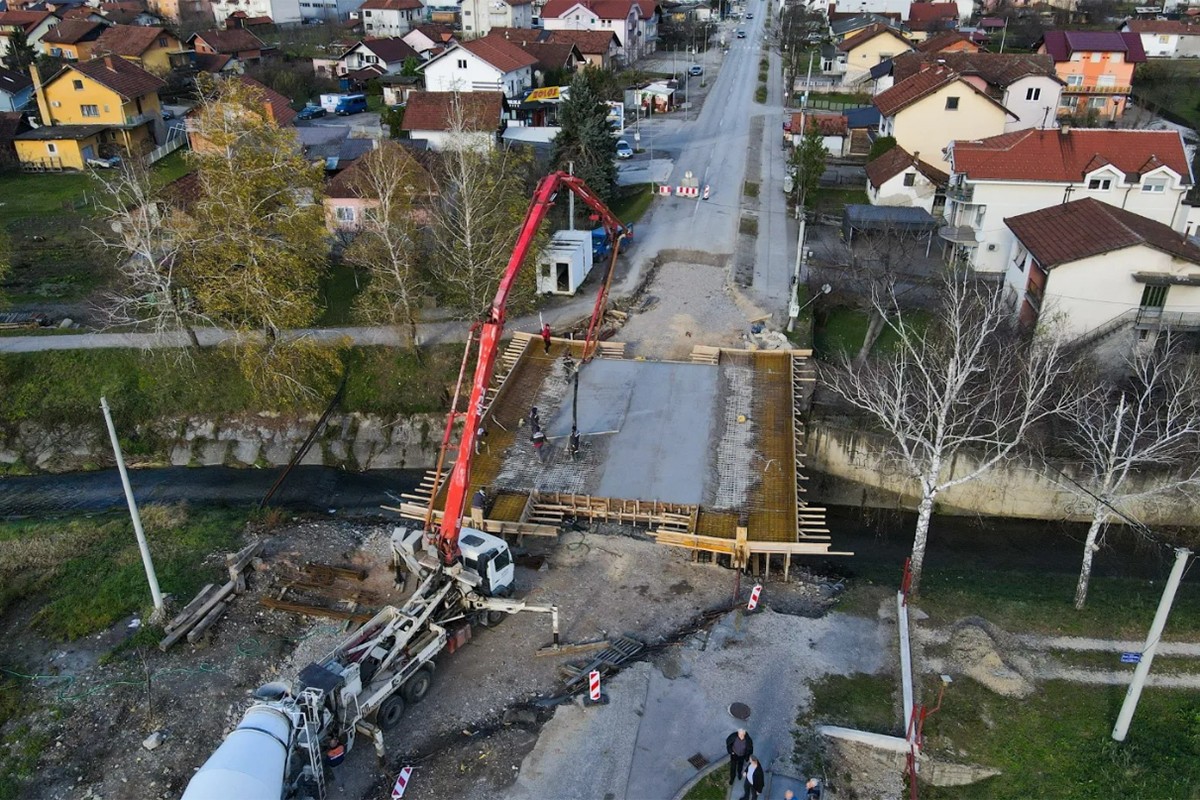Pri kraju izgradnja mosta u Dervišima