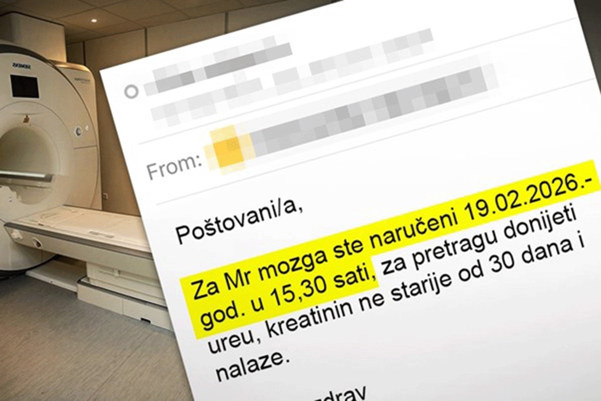 Dobila termin za snimanje mozga 2026. godine