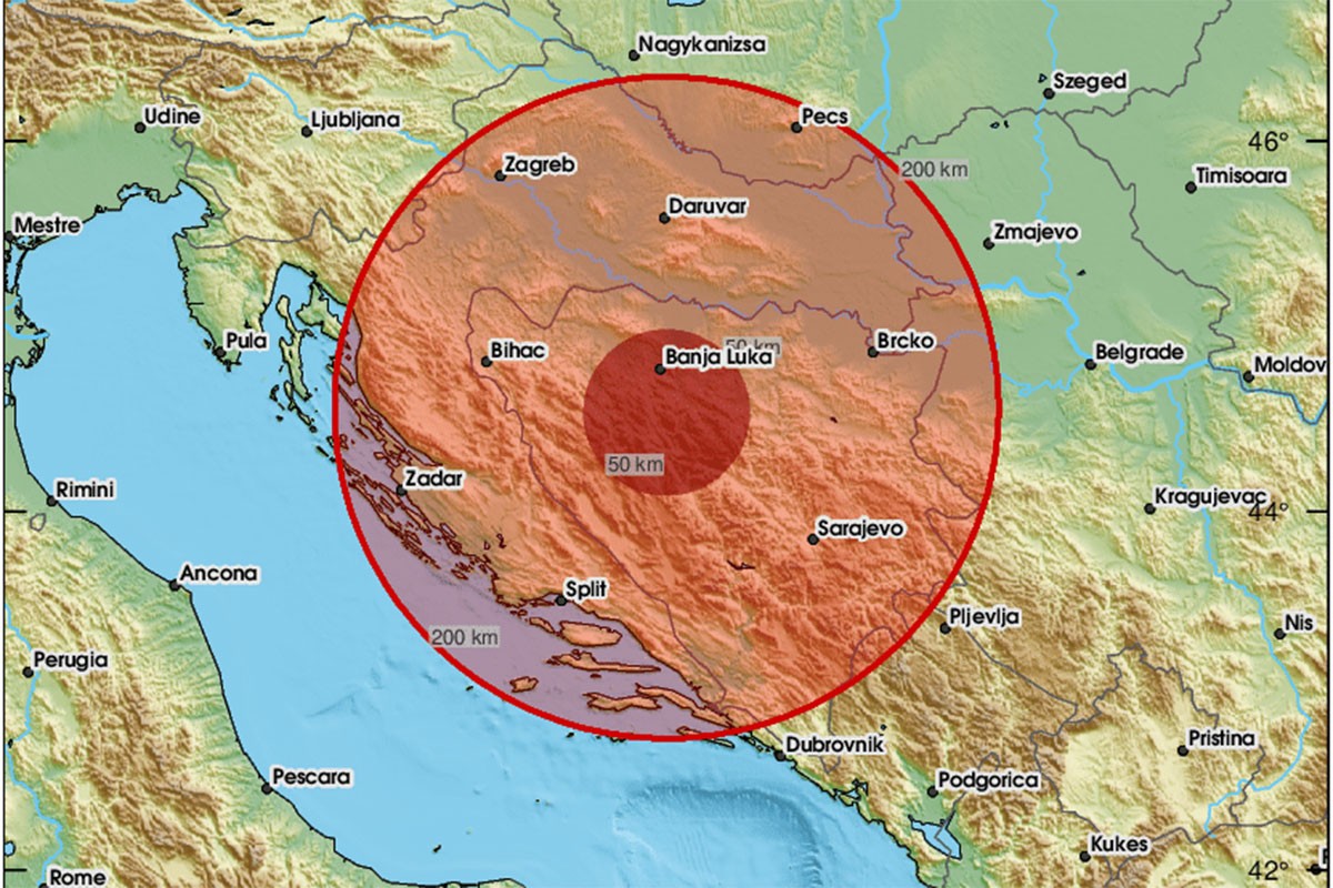 Zemljotres u BiH, treslo se u banjalučkoj regiji