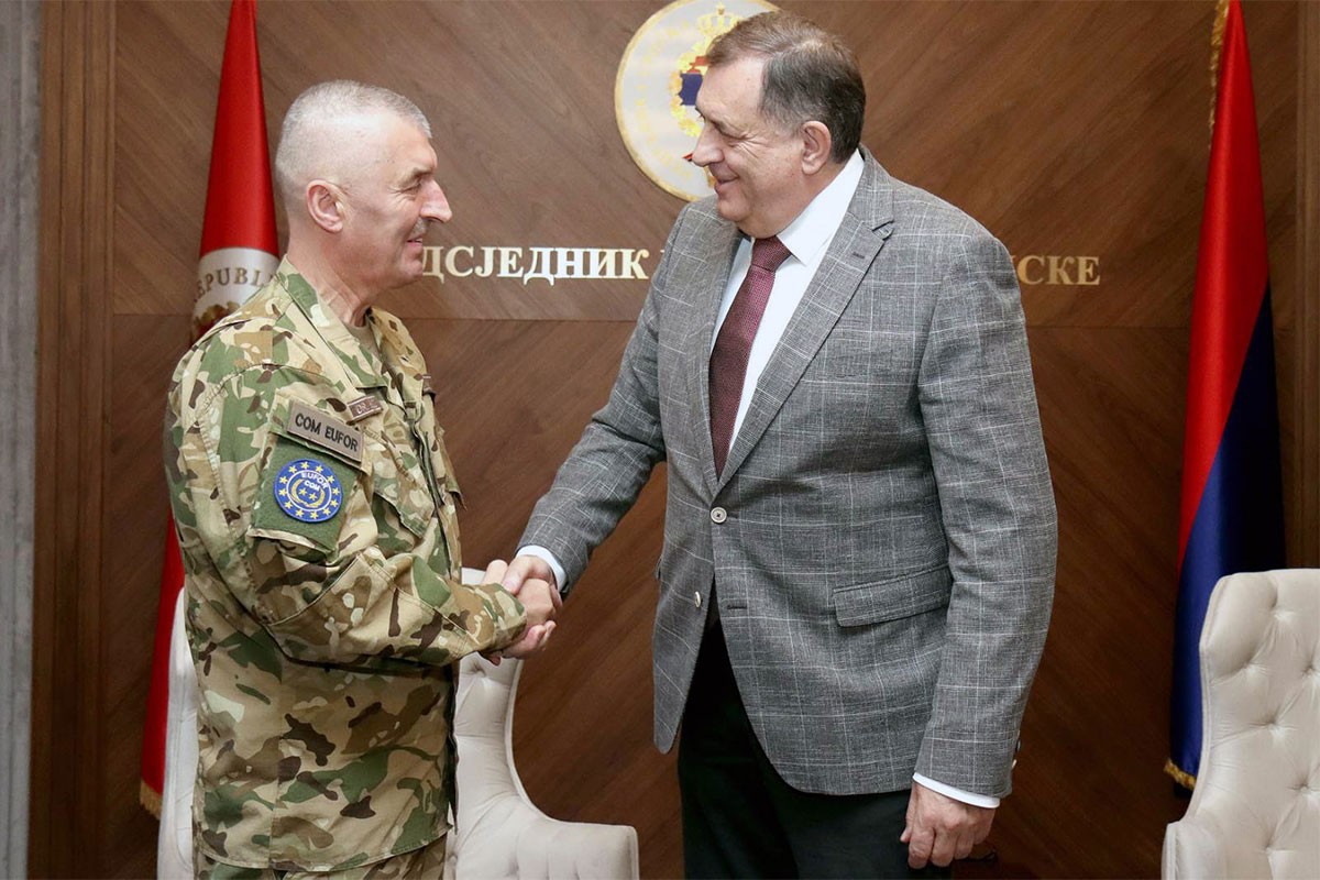 Dodik dobrodošlicu poželio novoimenovanom komandantu EUFOR