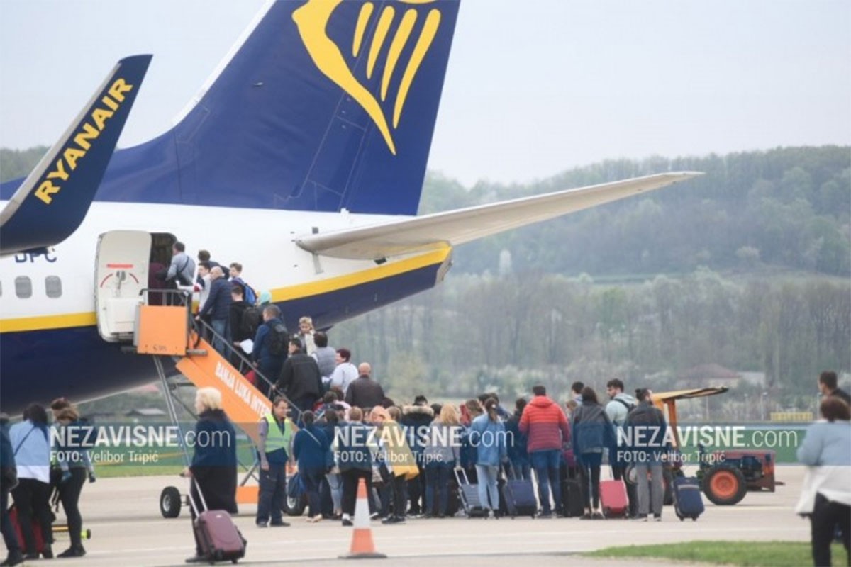 Manje putnika na Aerodromu Banjaluka u februaru nego lani