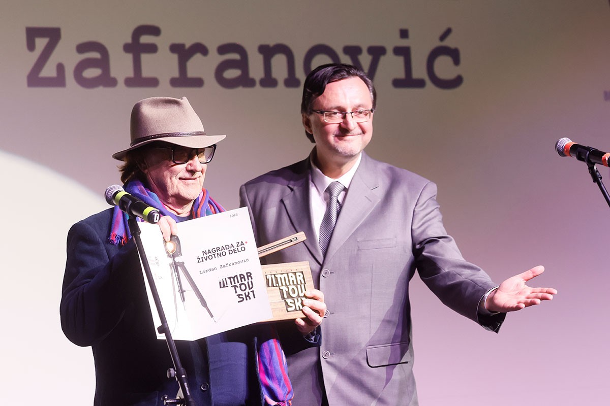Lordanu Zafranoviću uručena nagrada za životno djelo Martovskog festivala