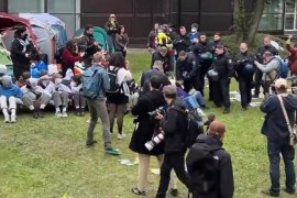 Policija uklonila kamp propalestinskih aktivista (VIDEO)