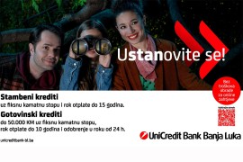 Akcijska ponuda UniCredit kredita sa fiksnom kamatnom stopom, bez ...