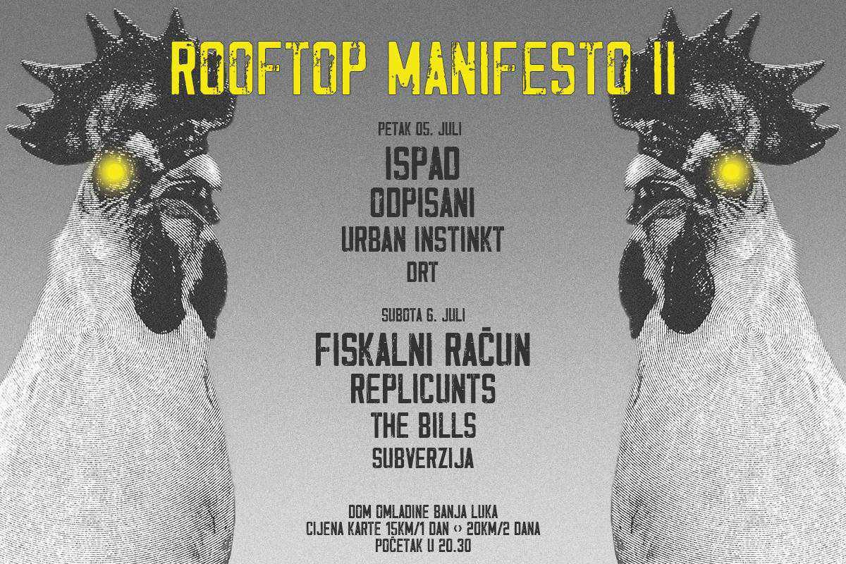 Rooftop Manifesto II: Banjaluku očekuje dvodnevni punk spektakl