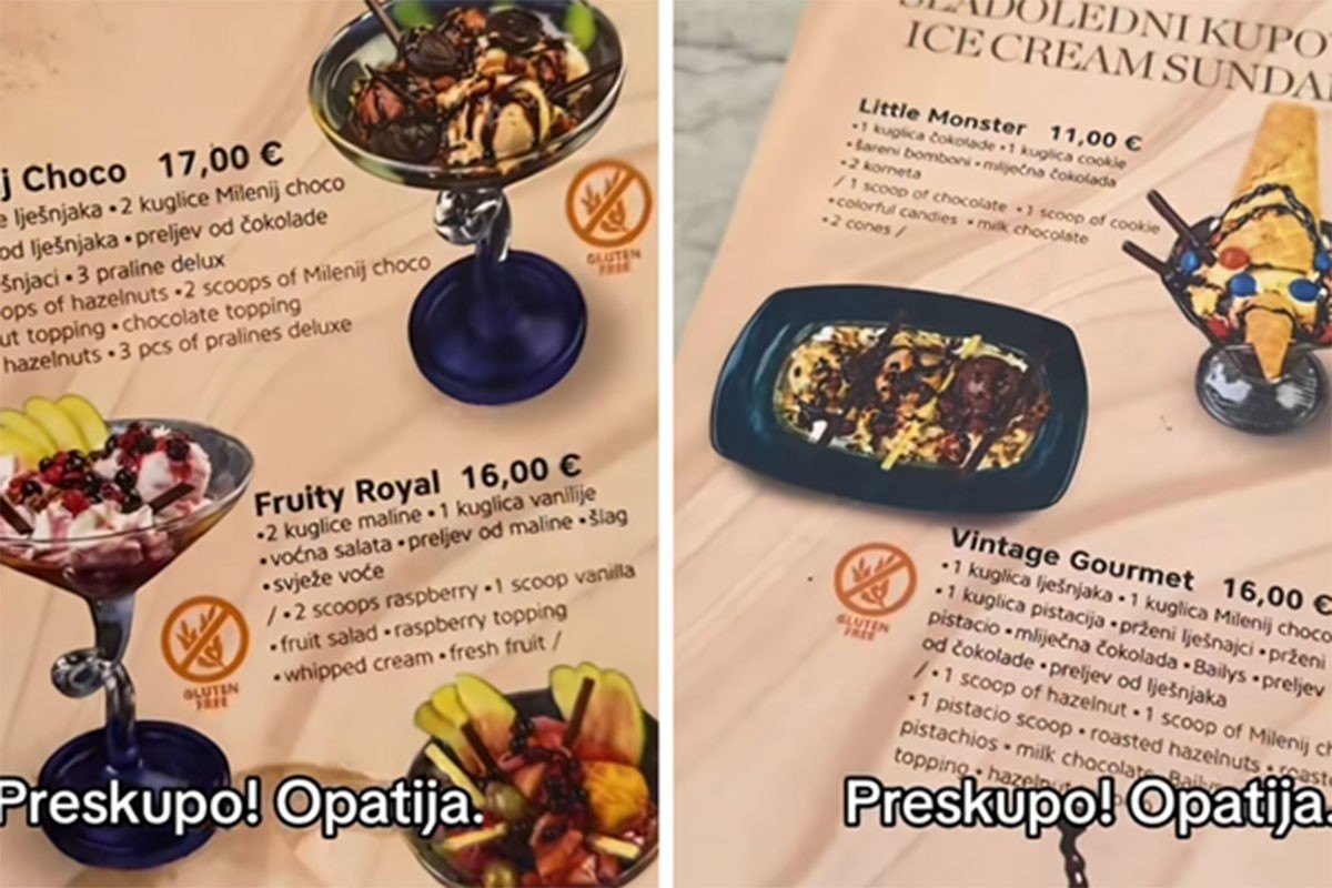 Poznati bh. influenser se požalio na cijenu sladoleda u Hrvatskoj (VIDEO)