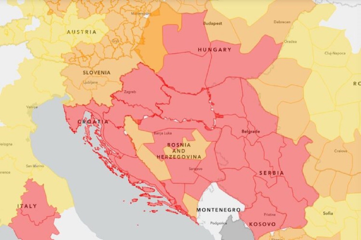 Veći dio BiH u "crvenom" naredna dva dana