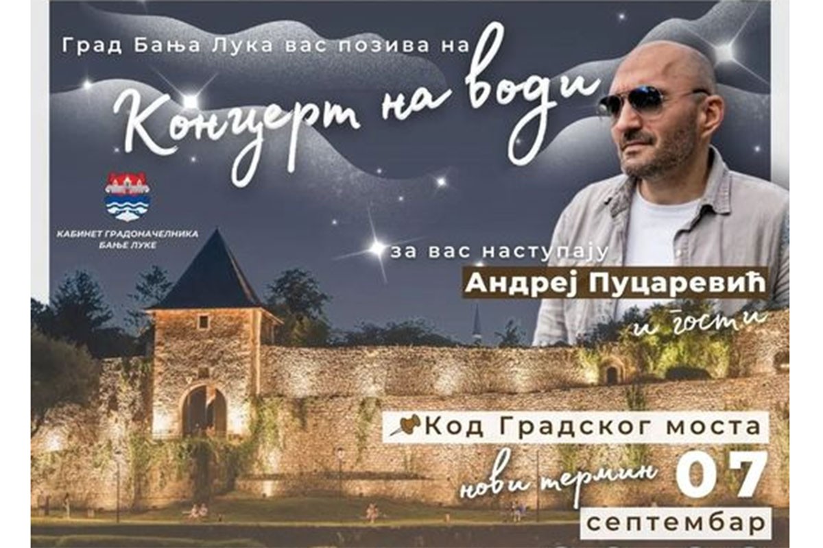 Kiša pomjerila Koncert na vodi u Banjaluci