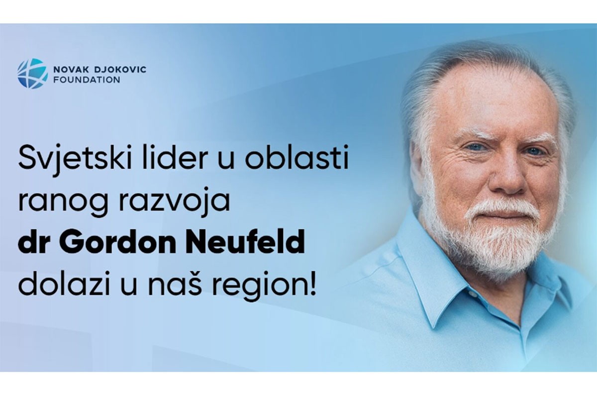 dr Gordon Neufeld stiže u region na inicijativu Fondacije Novak Đoković