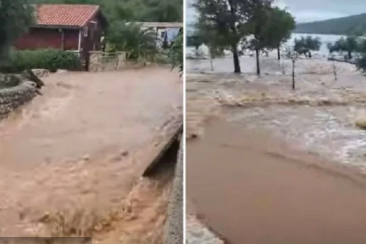 Zastrašujuće scene u Obrovcu: Bujica nosila sve pred sobom (VIDEO)