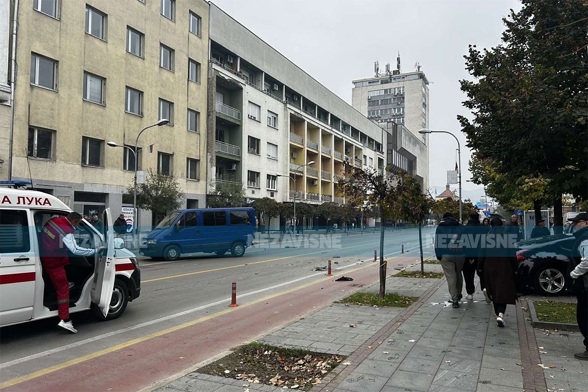 U udesu u centru Banjaluke ima povrijeđenih, intervenisala Hitna (VIDEO)