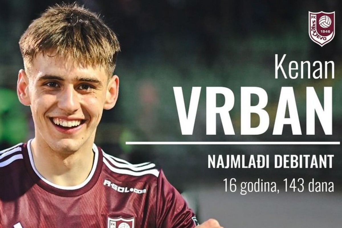 Kenan Vrban najmlađi debitant Sarajeva