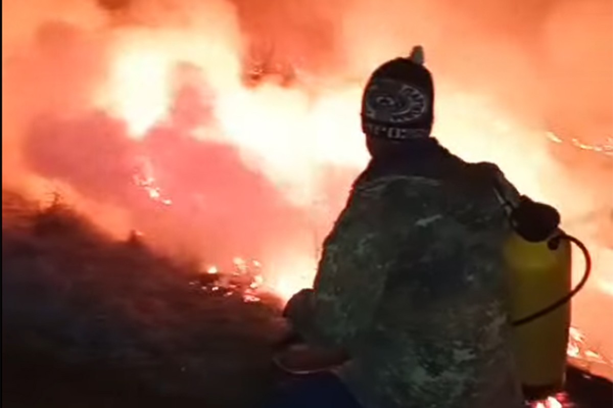 Izbio požar na brdu, vatrogasci se bore sa vatrom (VIDEO)