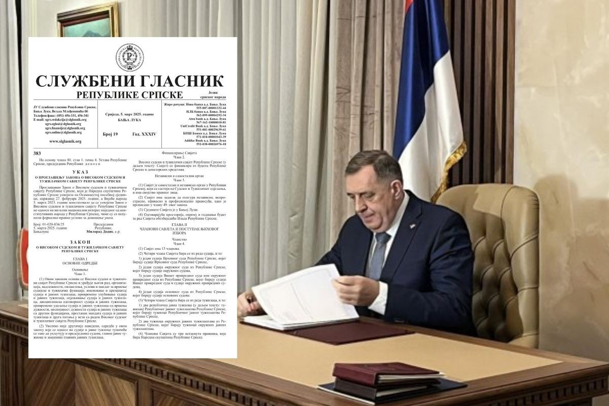 Šta piše u zakonima za koje je Dodik potpisao ukaze (FOTO)