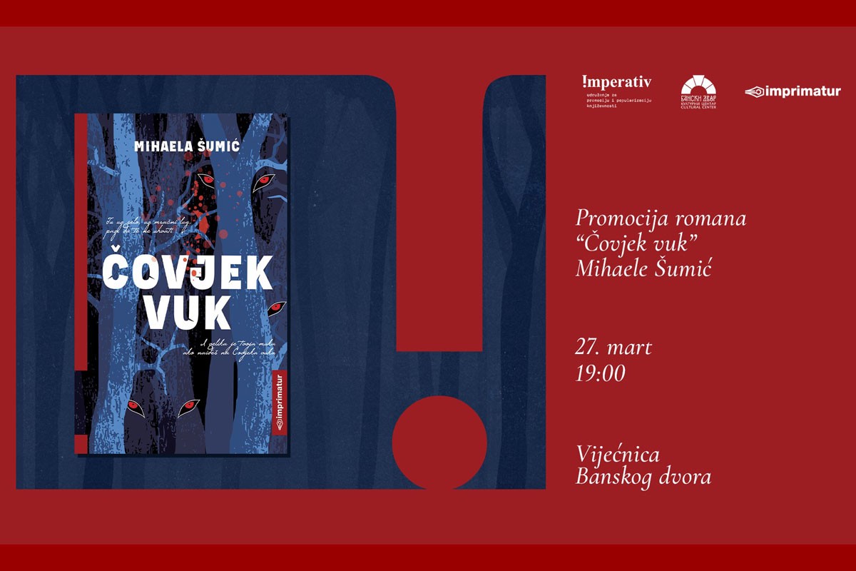 Promocija romana "Čovjek vuk" Mihaele Šumić u Banskom dvoru
