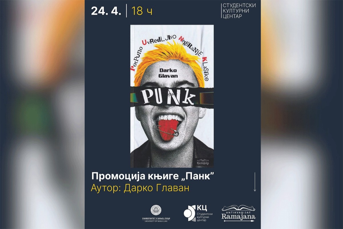Promocija knjige "Pank" Darka Glavana u banjalučkom SKC-u