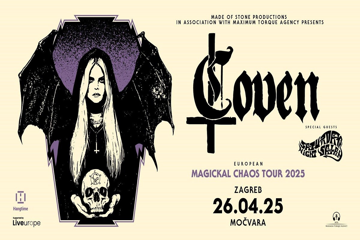 Premijerni nastup legendarnog benda Coven u Zagrebu